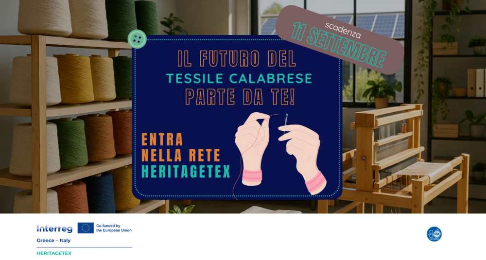 CNA Calabria riapre i termini per il progetto Heritagetex: occasioni gratuite per gli artigiani del tessile