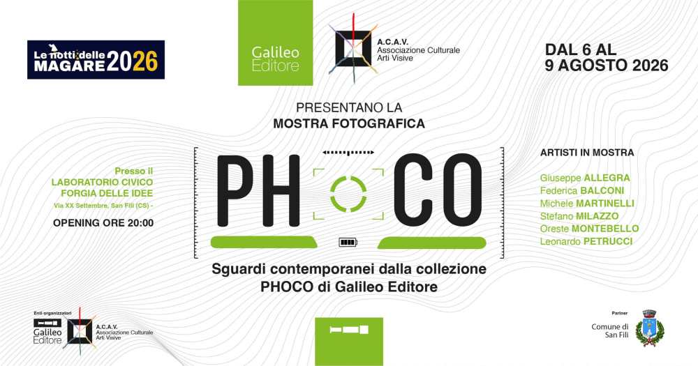 Le Notti delle Magare si tingono di grande fotografia: arriva a San Fili la collezione PHOCO