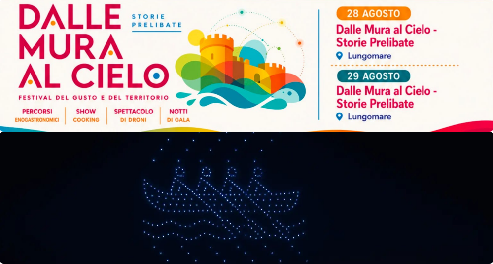 Belvedere Marittimo, gran finale di agosto: arrivano lo show dei droni luminosi e “Dalle Mura al Cielo”