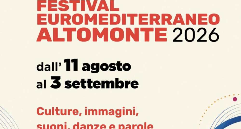 Altomonte, al via il Festival Euromediterraneo 2026: programma ed eventi