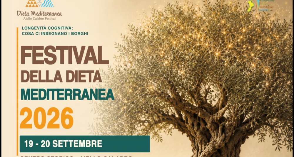 Aiello Calabro, il 19 e 20 settembre torna il Festival della Dieta Mediterranea: longevità cognitiva e salute nel borgo