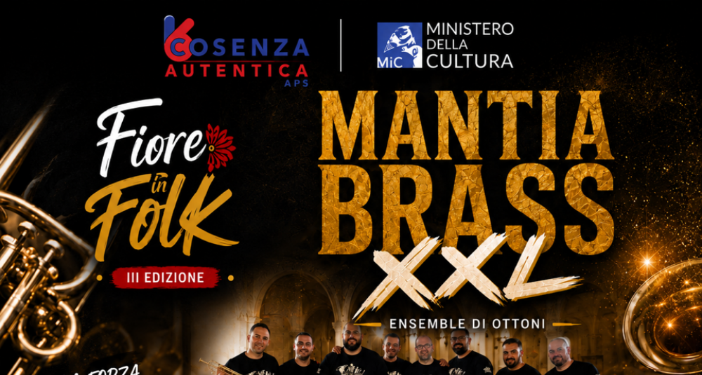 Amantea, mercoledì 6 agosto arriva “Fiore in Folk”: in scena la potenza dei Mantia Brass XXL