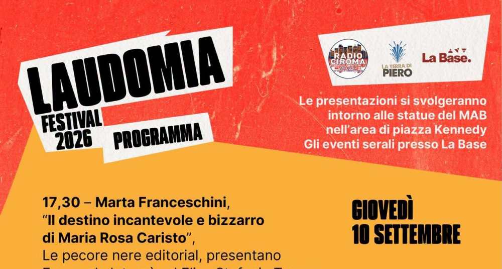 Cosenza, dal 10 al 12 settembre torna il Laudomia Festival: il cartellone degli eventi