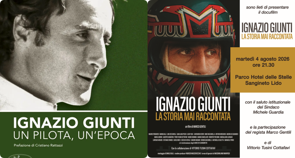 Sangineto ricorda il pilota Ignazio Giunti: il 4 agosto proiezione del docufilm