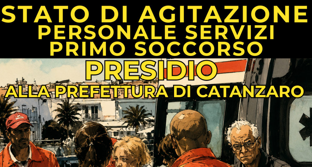 Calabria, 118 e Azienda Zero sotto accusa: USB chiama alla protesta il 5 agosto a Catanzaro
