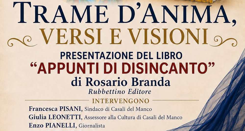 Casali del Manco, venerdì 7 agosto a Serra Pedace la serata “Trame d’anima, versi e visioni”