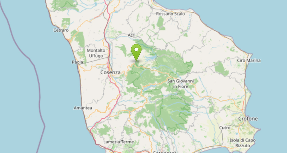 Terremoto con epicentro Celico alle 15:05 circa del 4 agosto 2026