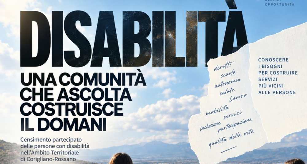 Disabilità a Corigliano-Rossano, al via il censimento partecipato online