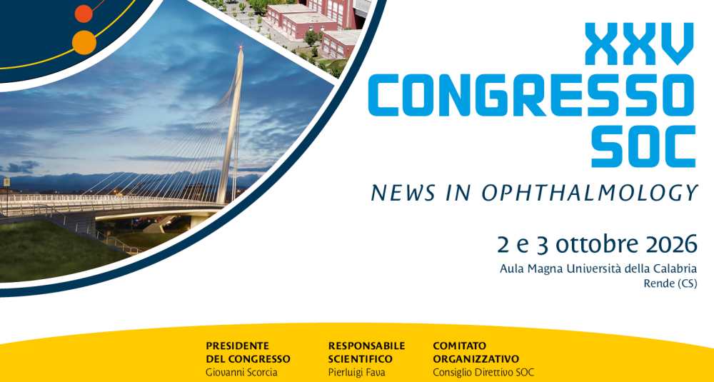 Rende, all’Unical il XXV Congresso SOC: focus su chirurgia oculare e intelligenza artificiale