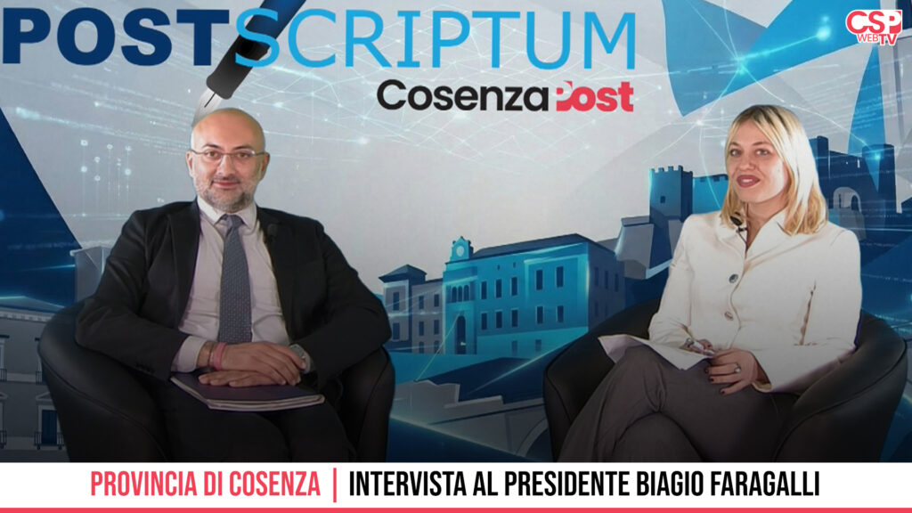 A Post Scriptum le sfide della Provincia di Cosenza con il presidente Biagio Faragalli
