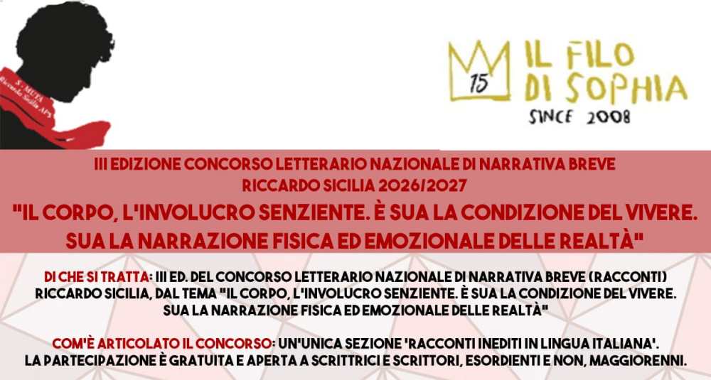 Cosenza, aperte le iscrizioni per il Concorso letterario nazionale di Narrativa breve Riccardo Sicilia 2026/2027