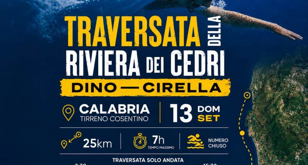 Da Isola Dino a Cirella a nuoto: domenica la traversata di 25 km per il Peperoncino Festival