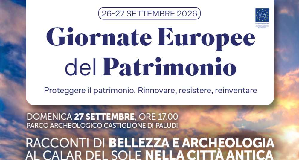 Giornate Europee del Patrimonio, a Paludi torna “Racconti di bellezza e archeologia al calar del sole”