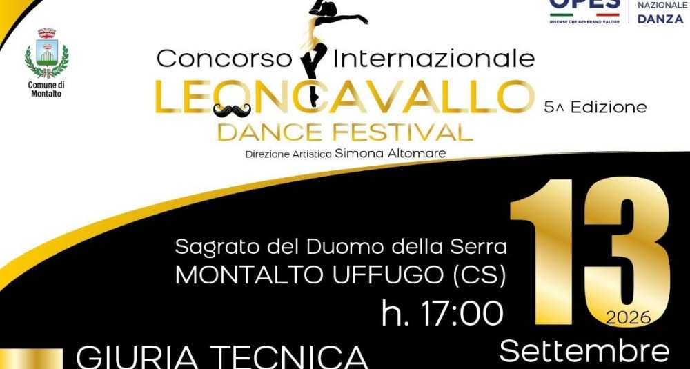 Montalto Uffugo si prepara al Leoncavallo Dance Festival: oltre 300 ballerini al Duomo della Serra