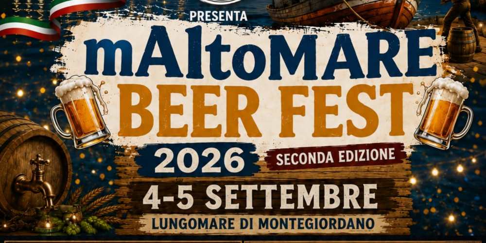 Montegiordano, il 4 e 5 settembre torna il MAltoMARE Beer Fest: musica sul lungomare