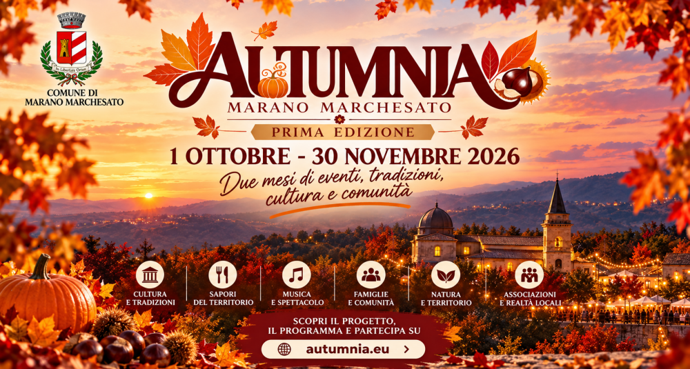 Marano Marchesato lancia Autumnia: due mesi di eventi dedicati alla comunità