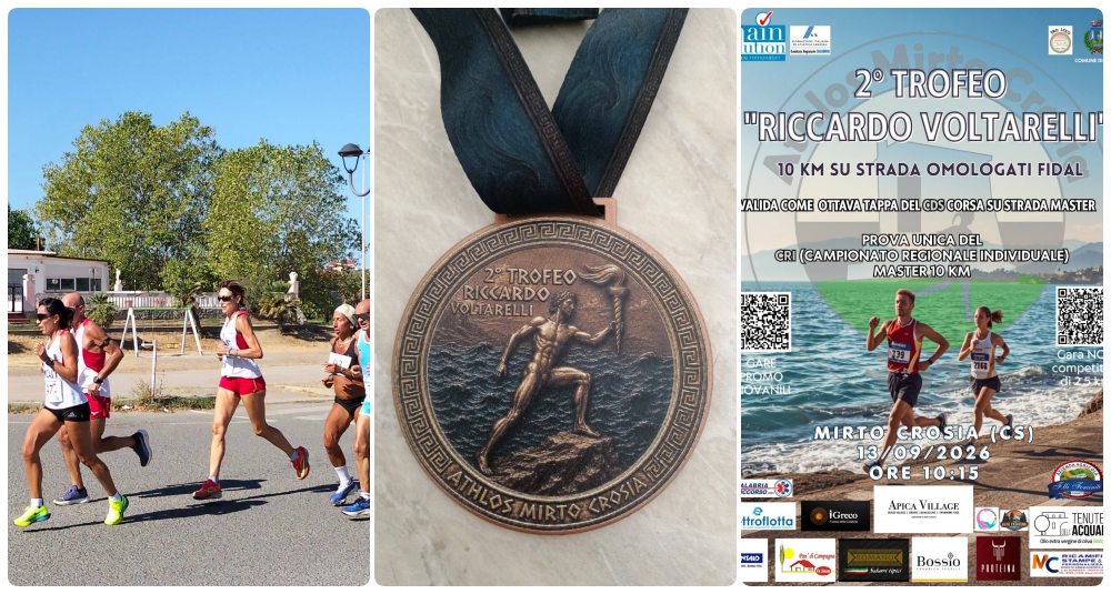 Crosia, torna il Trofeo “Riccardo Voltarelli”: a Mirto in palio i titoli regionali Master sui 10 km