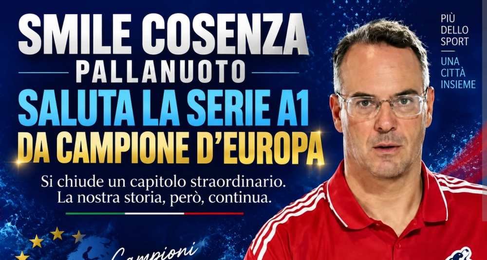 Smile Cosenza Pallanuoto, Manna: “Rinunciamo alla serie A1 da campioni d’Europa e ripartiamo dalla B”
