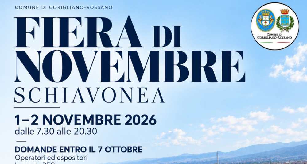 Fiera di Novembre a Schiavonea: bando aperto per 291 posteggi sul lungomare