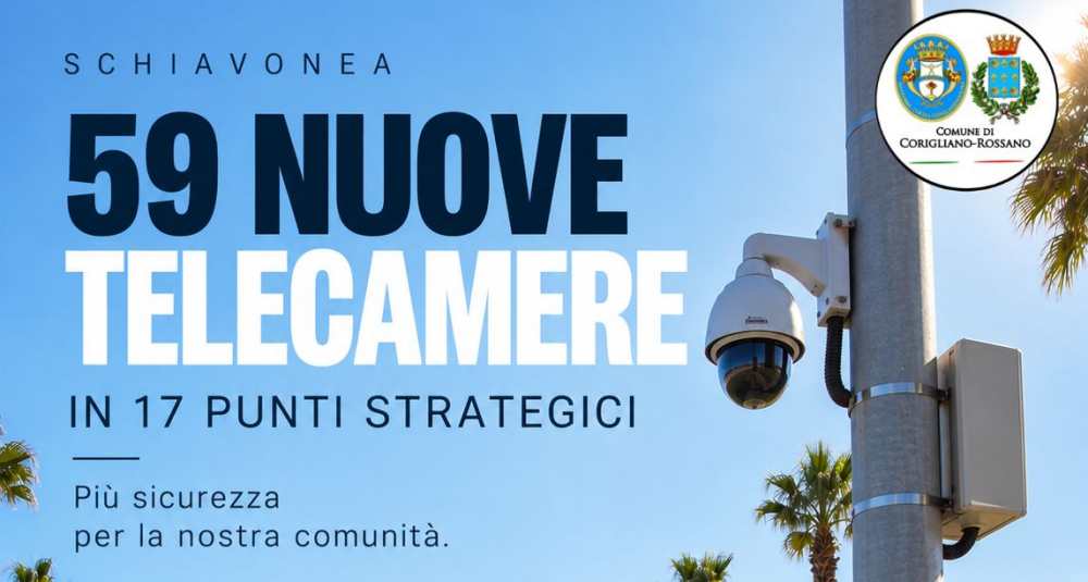 Nuova videosorveglianza a Schiavonea: in corso i lavori per 59 telecamere nel borgo