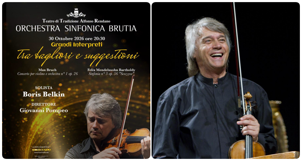 Cosenza, serata d’eccezione al Teatro Rendano: prima assoluta in Calabria per il violinista di fama mondiale Boris Belkin