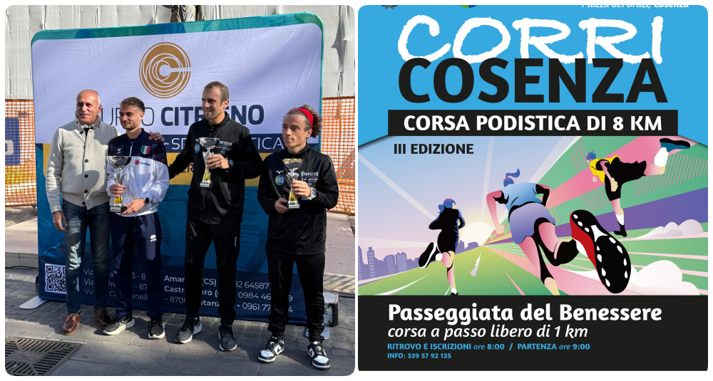 Corri Cosenza 2026, domenica 18 ottobre la terza edizione: Pranno e Rizzotto guidano i big alla partenza
