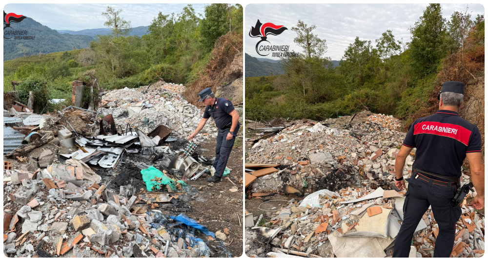 Discarica abusiva a Guardia Piemontese: Carabinieri Forestali sequestrano un’area di 2000 mq, 5 persone denunciate