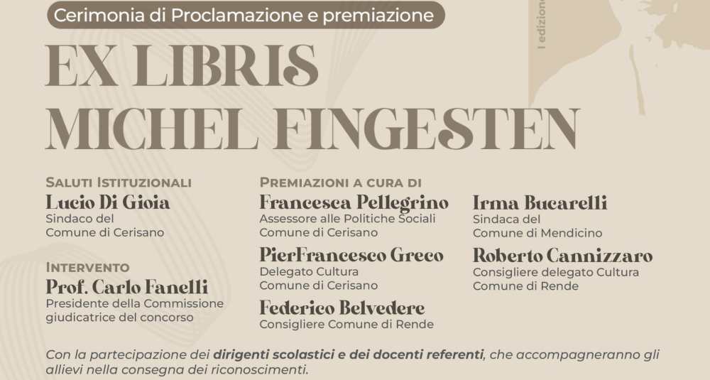 Cerisano celebra l’arte di Michel Fingesten e premia i giovani talenti a Palazzo Sersale