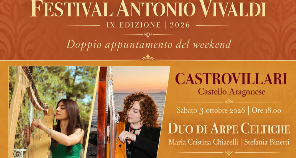 Il Festival Antonio Vivaldi tra Castrovillari e Cosenza: un weekend tra arpe celtiche e madrigali