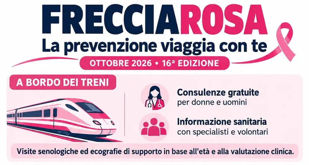Cosenza, la prevenzione viaggia su rotaia: alla stazione Vaglio Lise arriva l’iniziativa “Freccia Rosa”