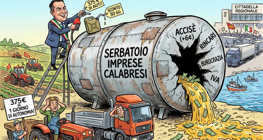 Caro carburante in Calabria, Pacienza: “Trattori in strada e mance dal balcone”