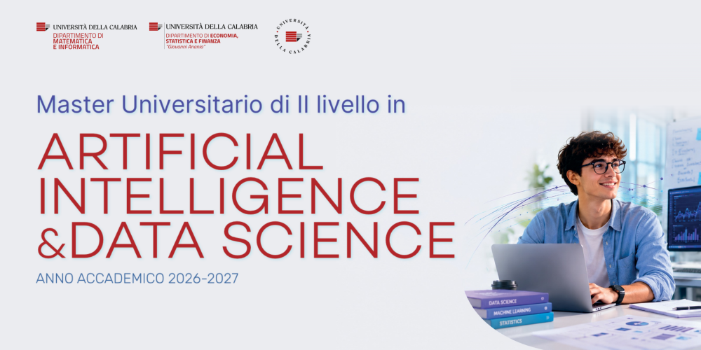 Intelligenza artificiale e Data Science, ultimi giorni per il Master Unical: iscrizioni fino al 30 ottobre