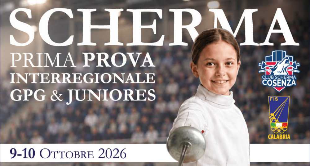 Scherma a Rende: il PalaPirossigeno ospita la prima prova interregionale U14 e Juniores