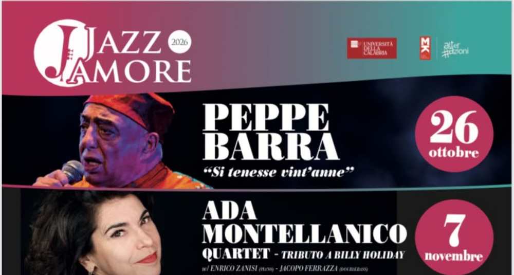 Rende, la magia del jazz e della musica d’autore al TAU dell’Unical: al via la seconda parte di “JazzAmore 2026”