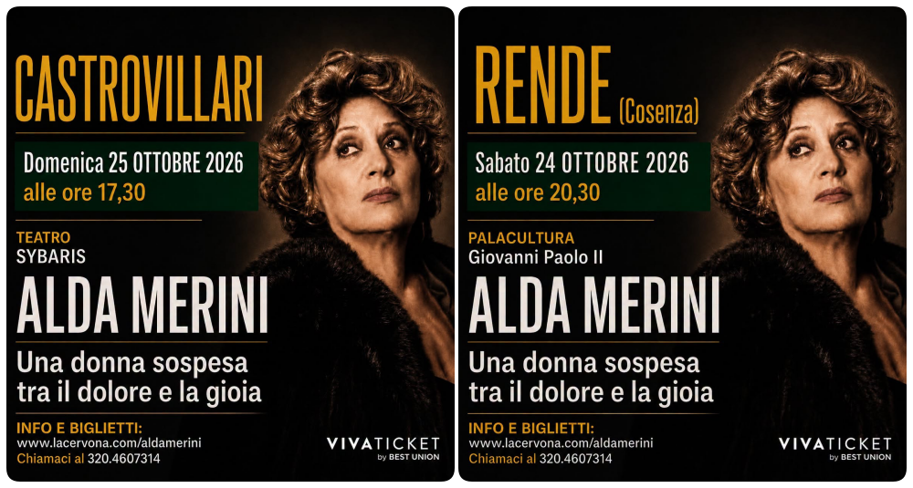 La poesia di Alda Merini conquista il Cosentino: due date esclusive a Rende e Castrovillari