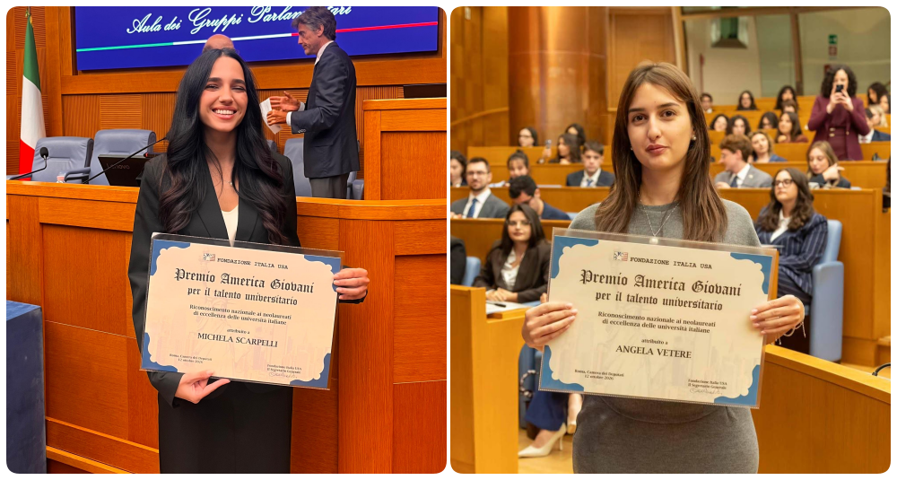 Premio America Giovani alla Camera dei Deputati: Michela Scarpelli e Angela Vetere tra le eccellenze italiane selezionate dalla Fondazione Italia USA