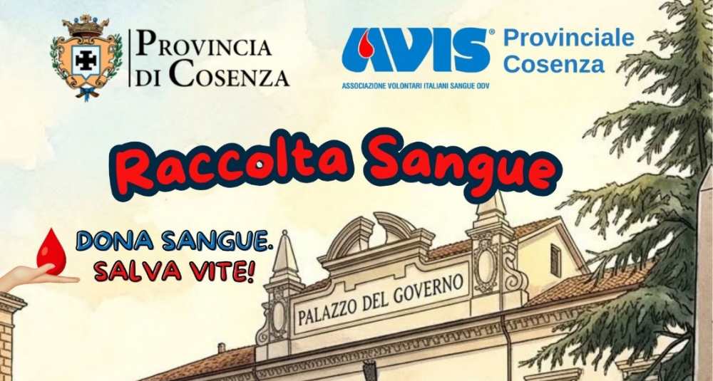 Donazione del sangue, l’autoemoteca dell’Avis in Piazza XV Marzo a Cosenza: appuntamento il 30 ottobre