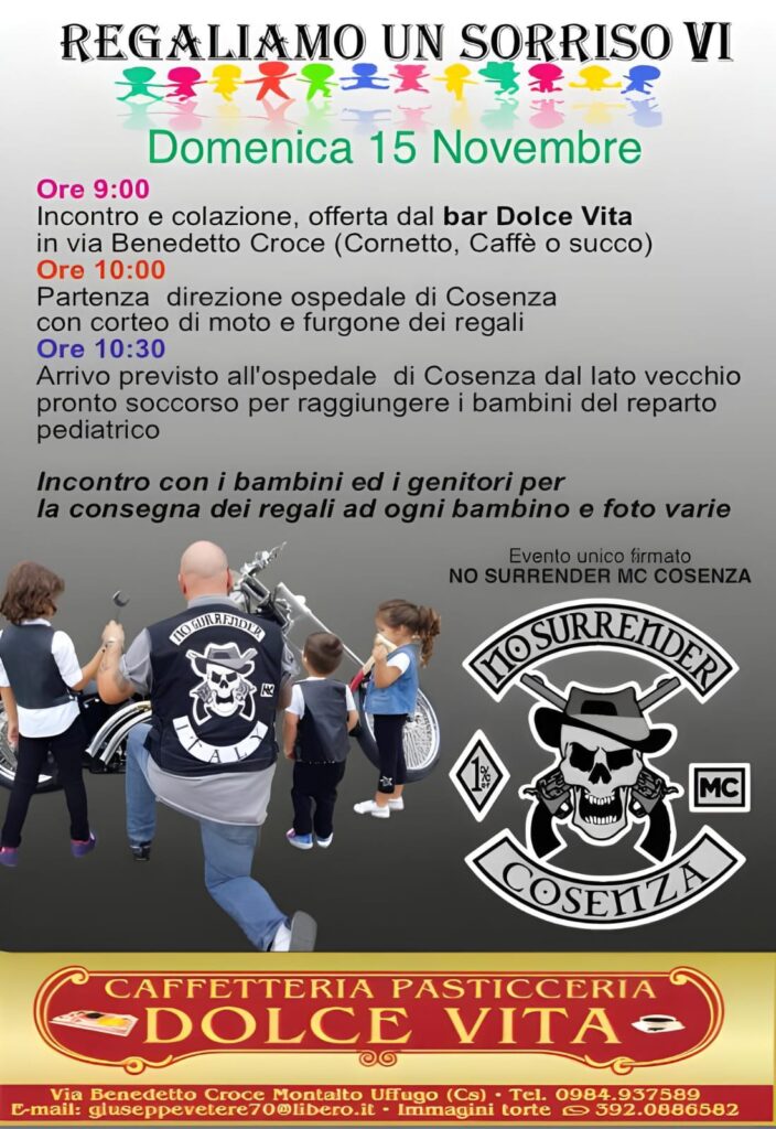 Torna “Regaliamo un Sorriso” per i bimbi del reparto pediatrico dell’ospedale di Cosenza
