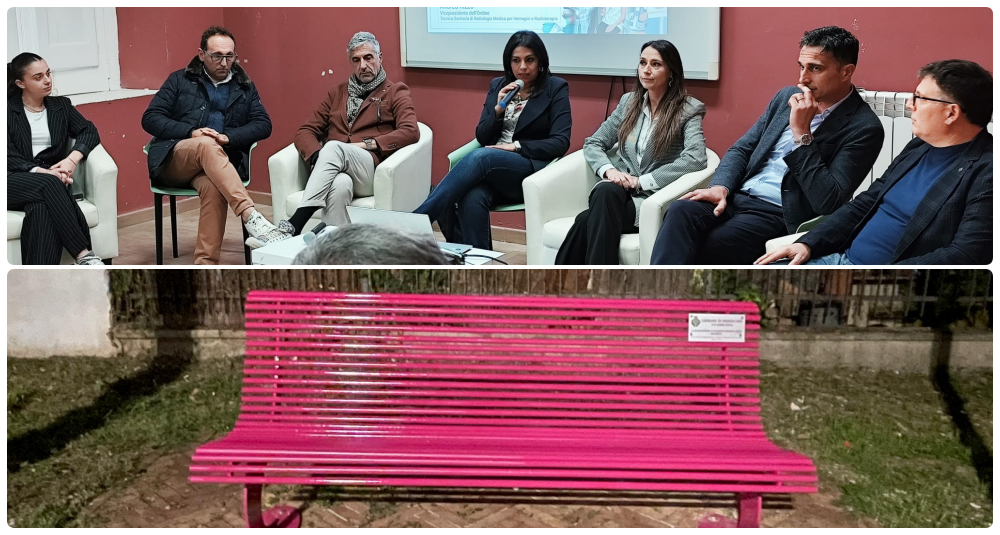 Mendicino, “Ottobre Rosa”: inaugurata la panchina rosa per promuovere la prevenzione e la diagnosi precoce