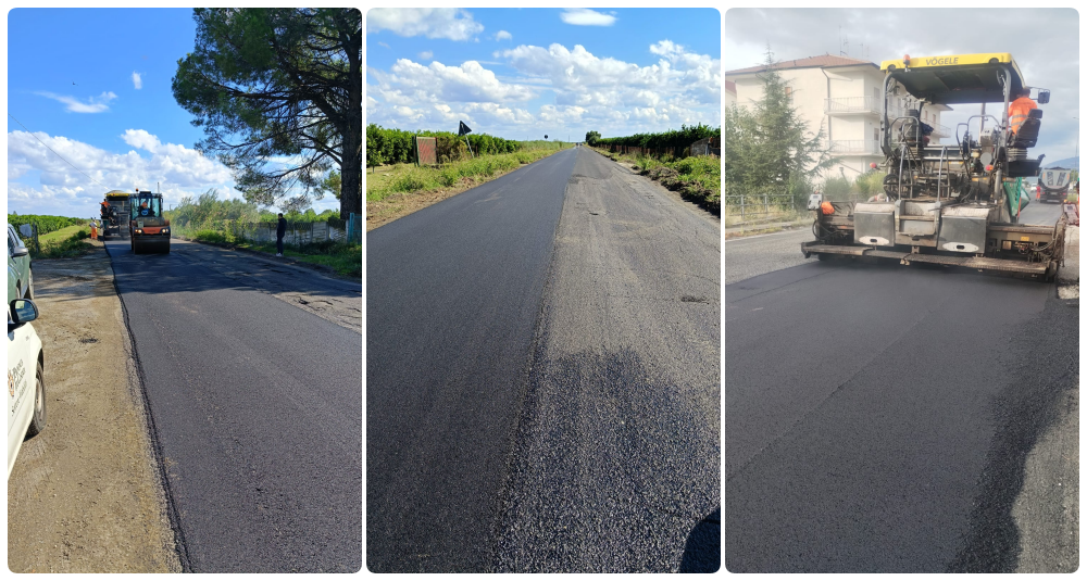 La Provincia di Cosenza accelera sulla bitumazione: cantieri aperti sulle SP 173 e 263, da domani interventi tra Doria, Sibari e Lauropoli