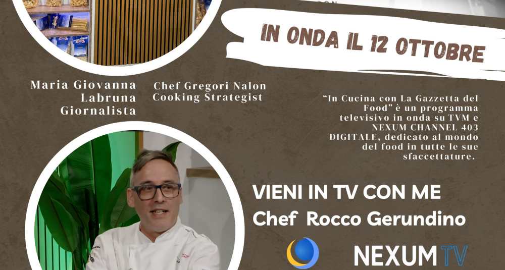 Lo chef Rocco Gerundino sbarca in tv: Roseto Capo Spulico protagonista sul piccolo schermo