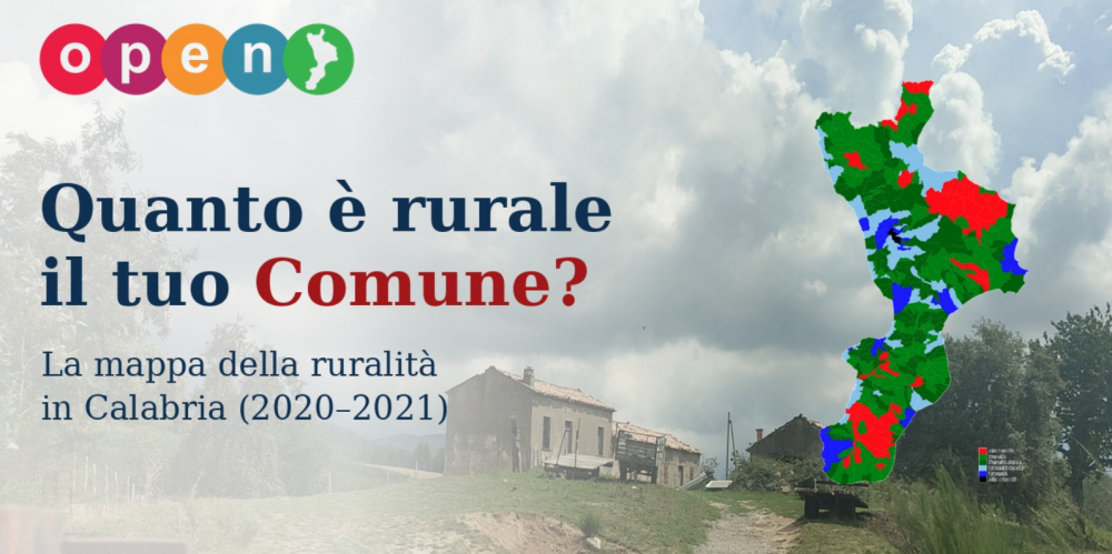 Ruralità in Calabria: Cosenza è il comune più urbano, Ciminà il più rurale. La classifica dei 404 comuni