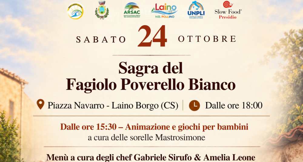 Laino Borgo celebra il suo legume d’oro, il sindaco Mariangelina Russo: “Al via la Sagra del Fagiolo Poverello”