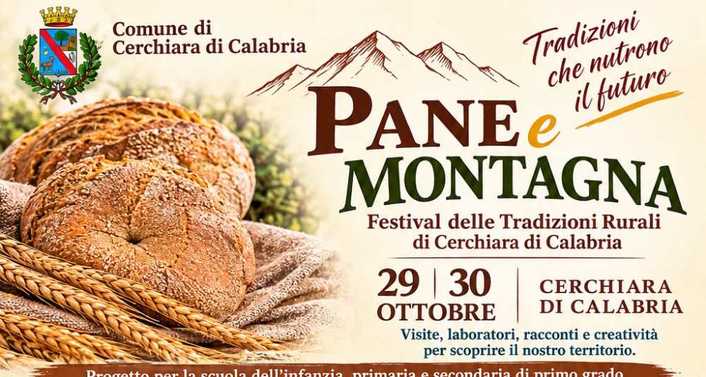 Cerchiara di Calabria, il pane diventa esperienza per i giovani: al via il festival “Pane e Montagna”